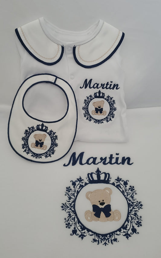 Navy Framed Bear set