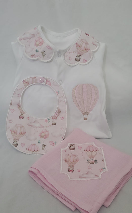 Pink Hot air balloon set