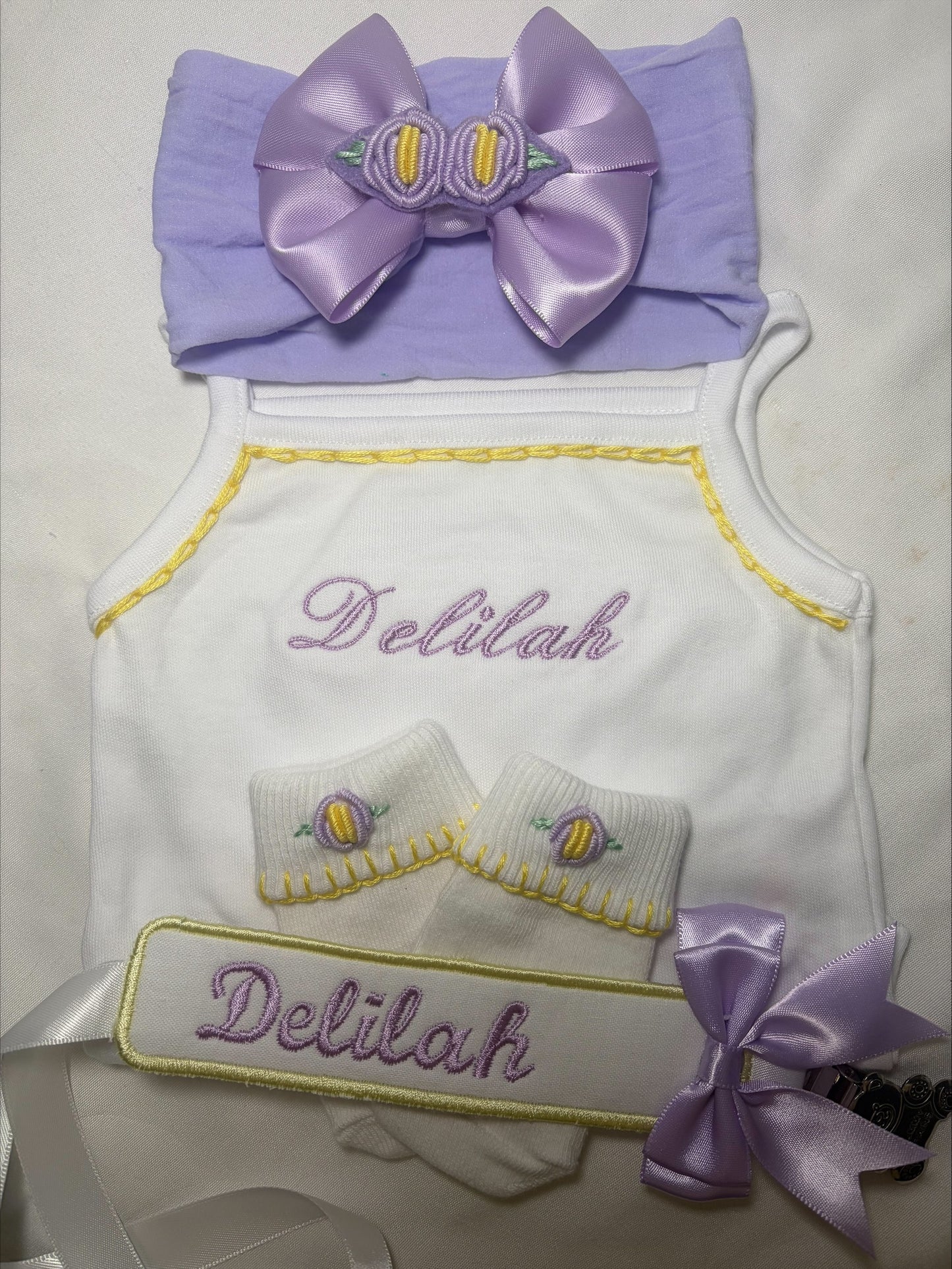 Girls personalised vest with trim