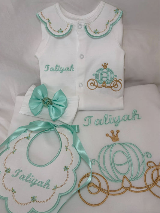 Mint Princess Carriage set