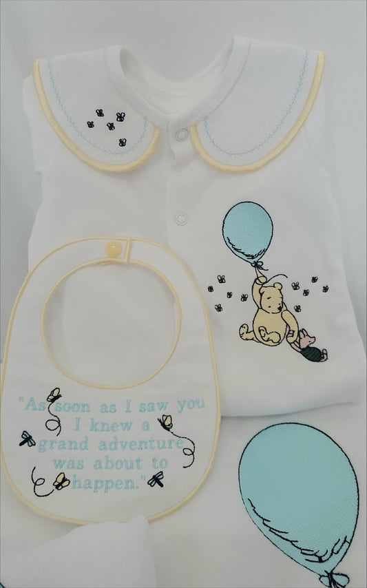 classic Pooh Babygrow set