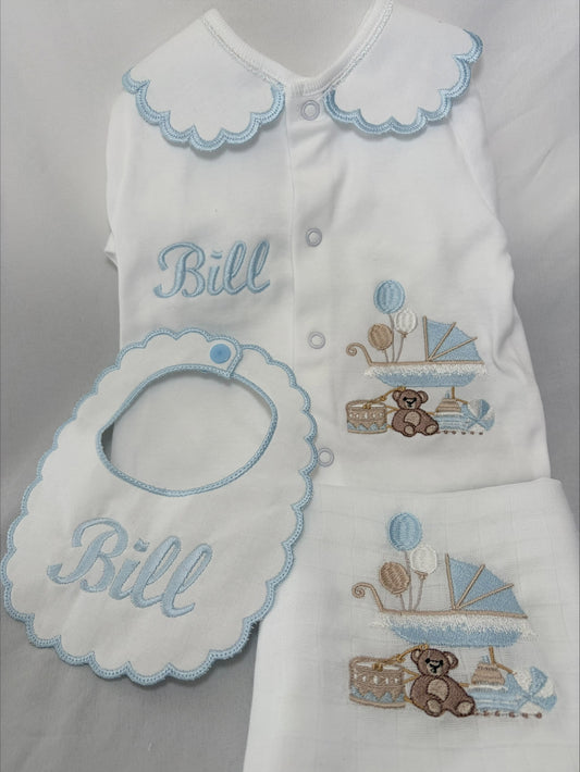 Blue pram set
