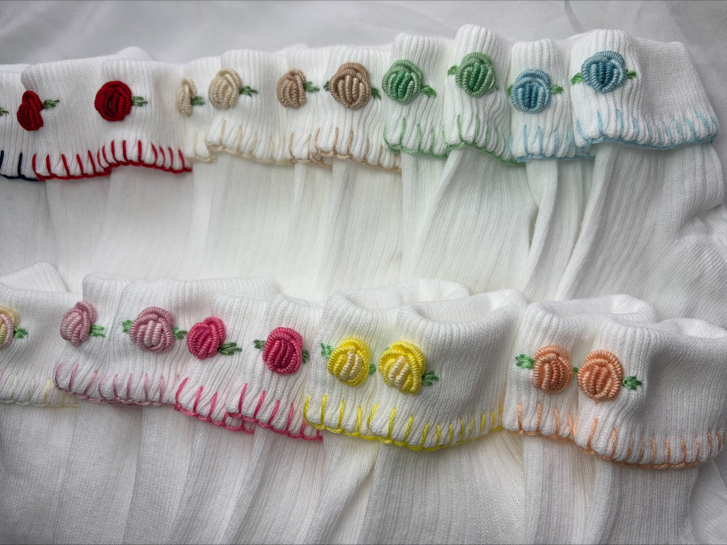 Embroidered Rose socks