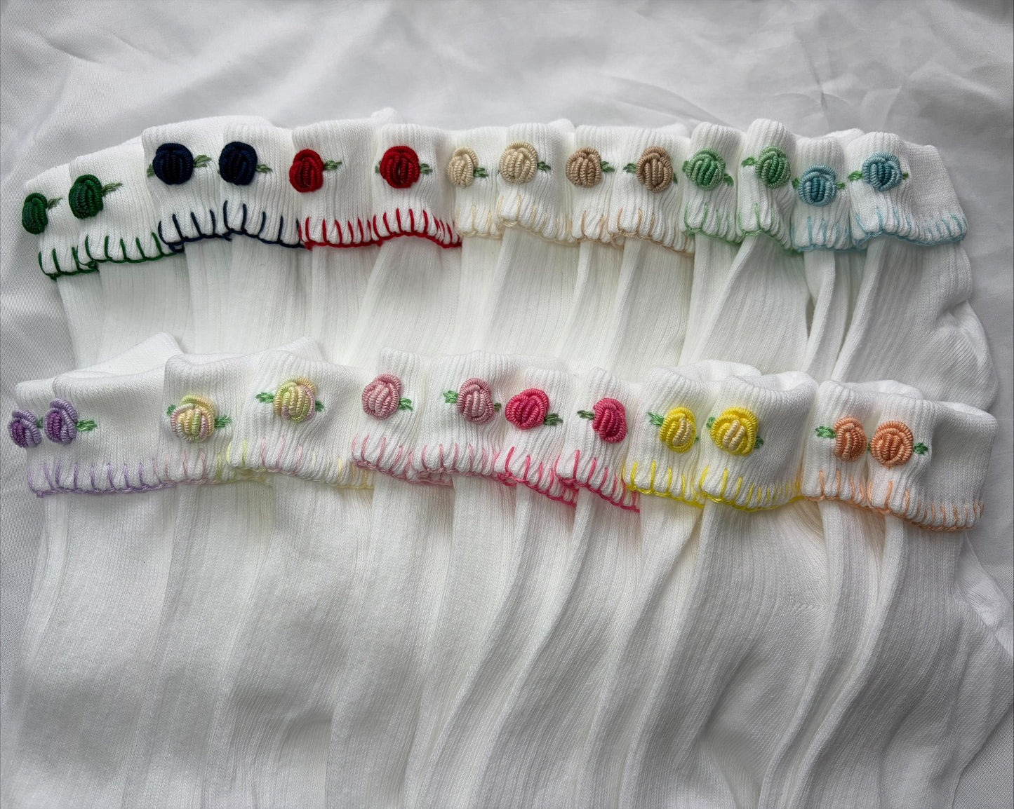 Embroidered Rose socks