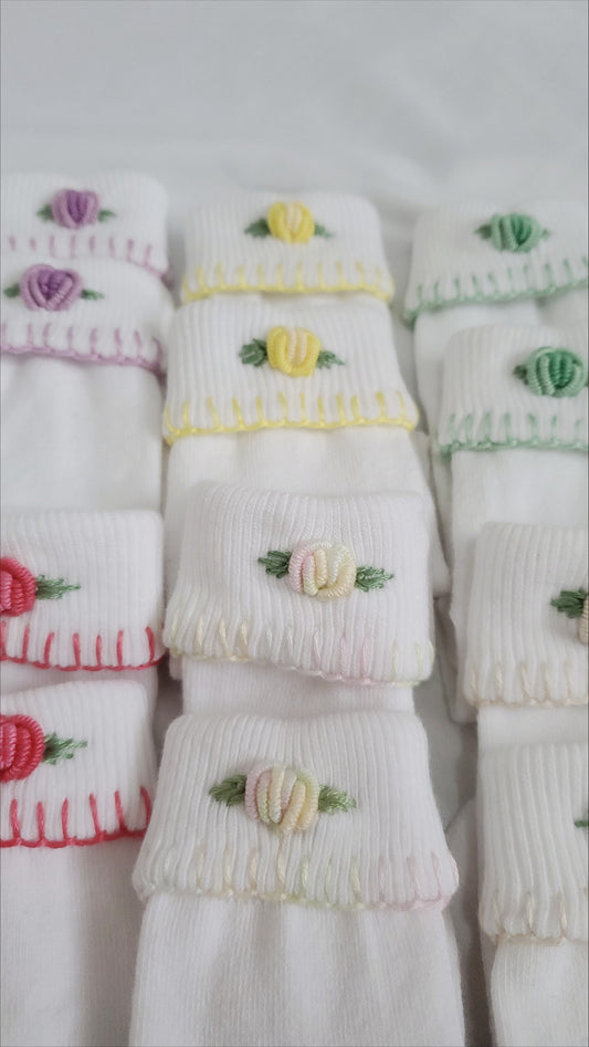 Embroidered Rose socks
