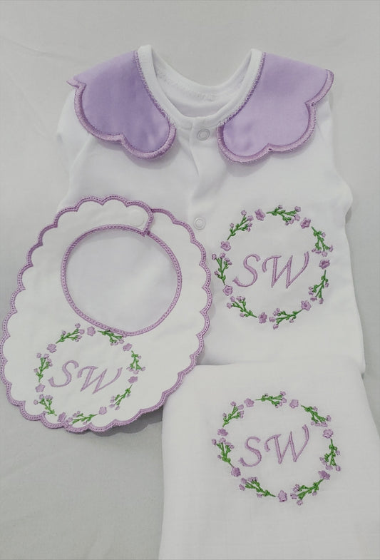 Floral Initial Wreath  set