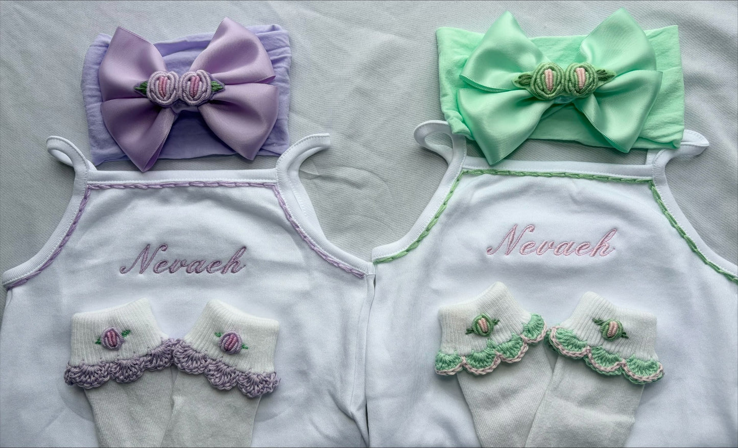 Girls personalised vest with trim